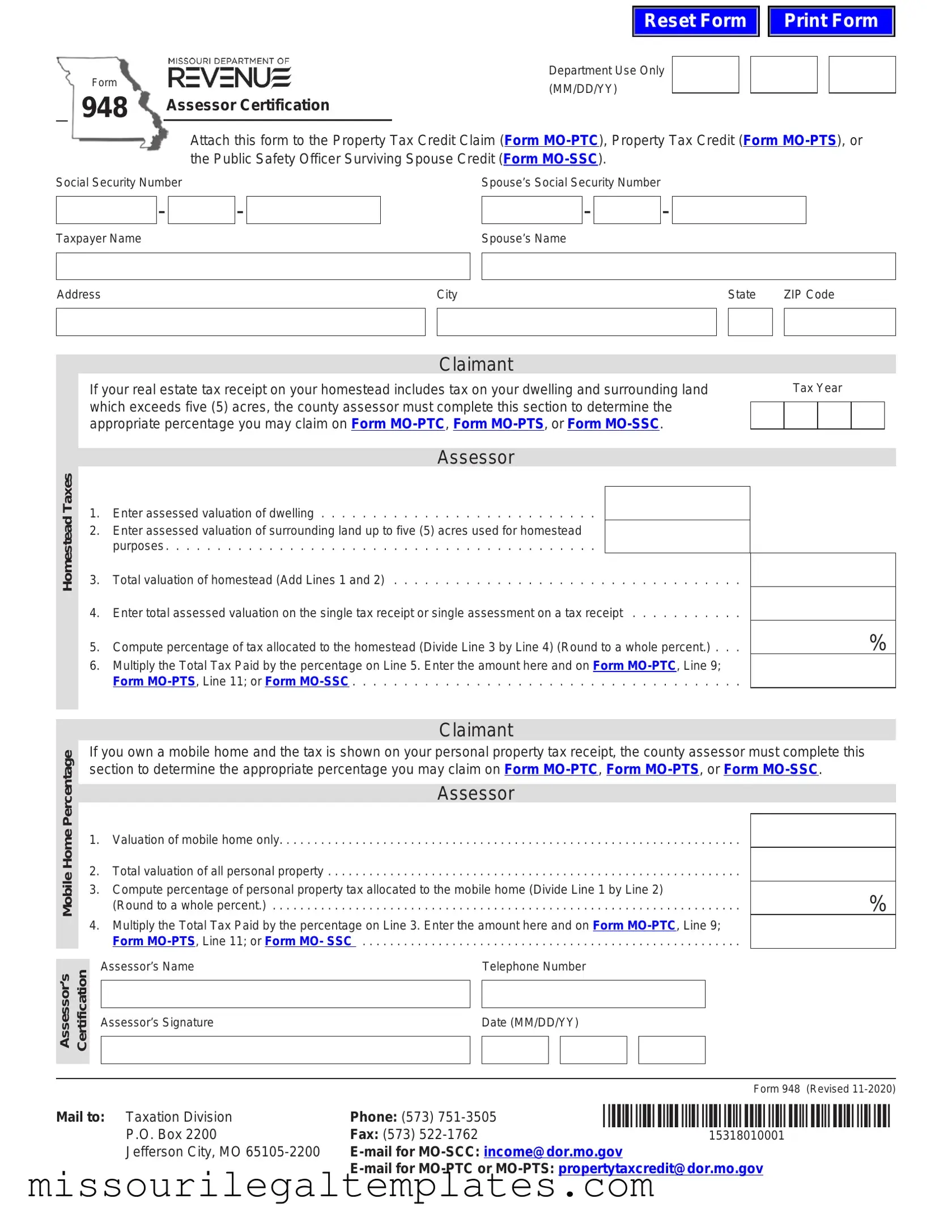 Fill in a Valid 948 Missouri Template
