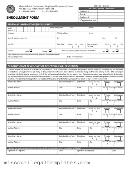 Fill in a Valid Missouri Lrs 2 Template